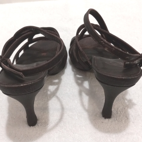 Donald j Pliner Dk Copper/brown 3" heel, Open Style Sandal, Sz 6.5 - Picture 4 of 6